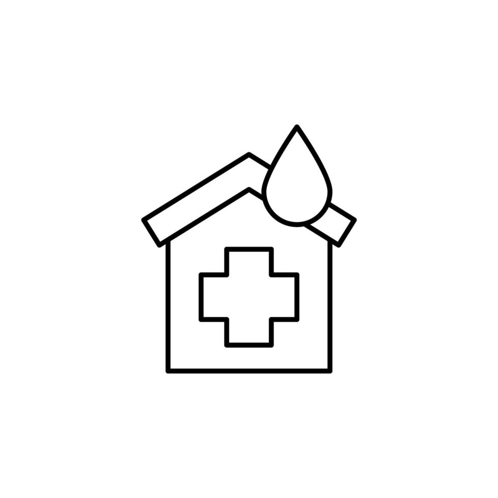 icono de vector de hospital