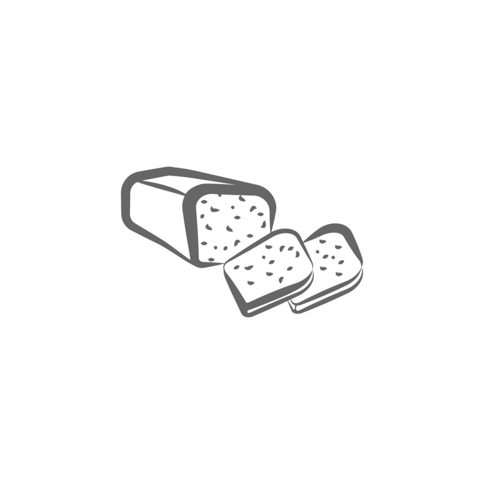 Whole grain, bread hand drawn vector icon