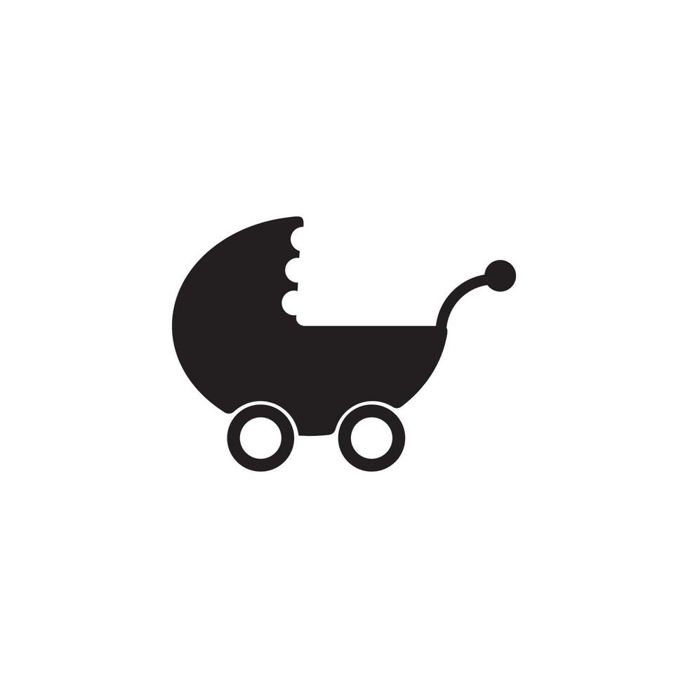 bebé paseante vector icono