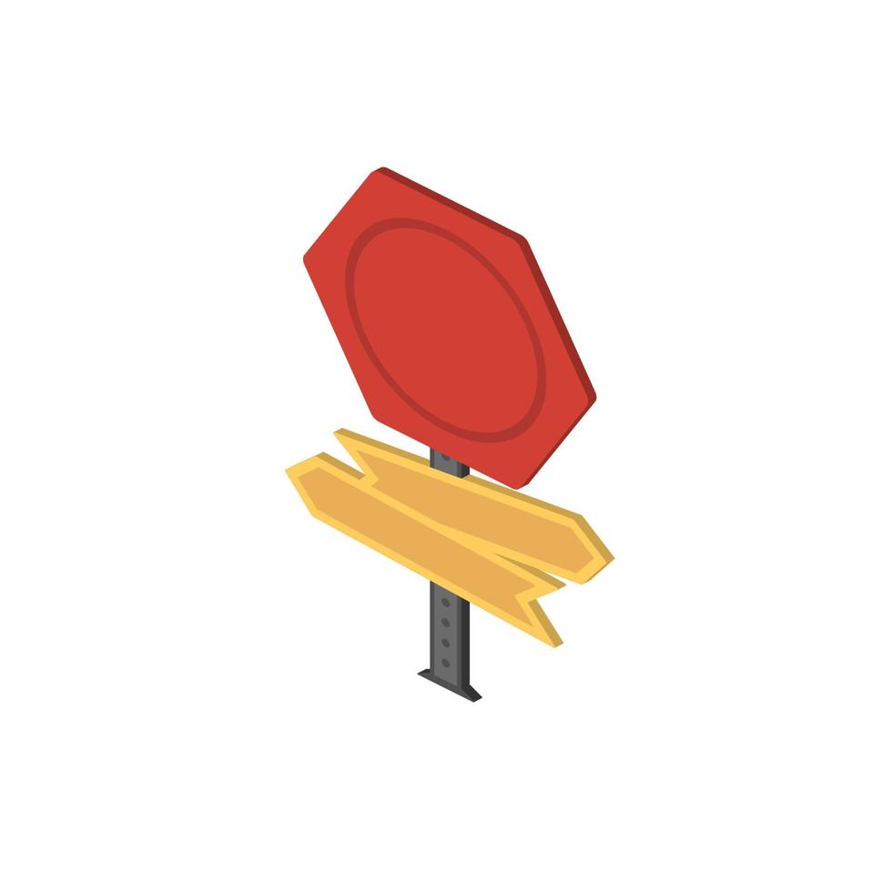 Empty information isometric vector icon