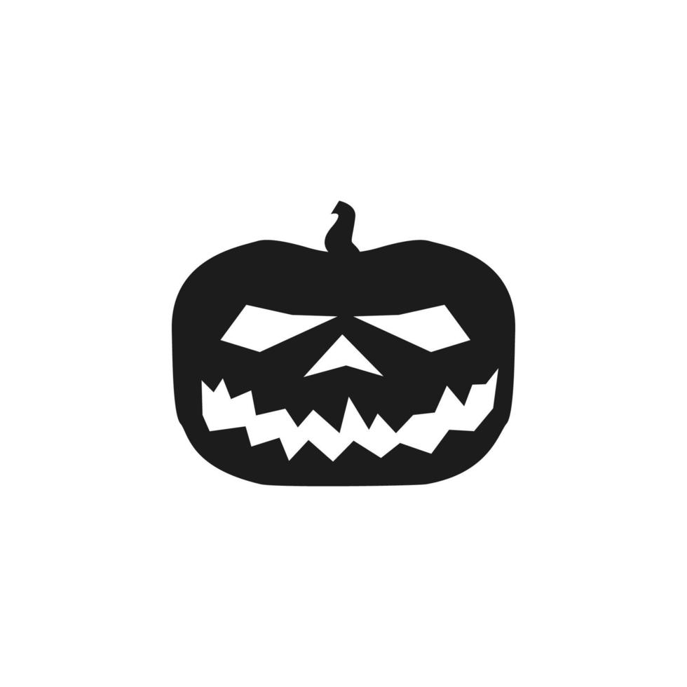 pumpkin halloween silhouette vector icon