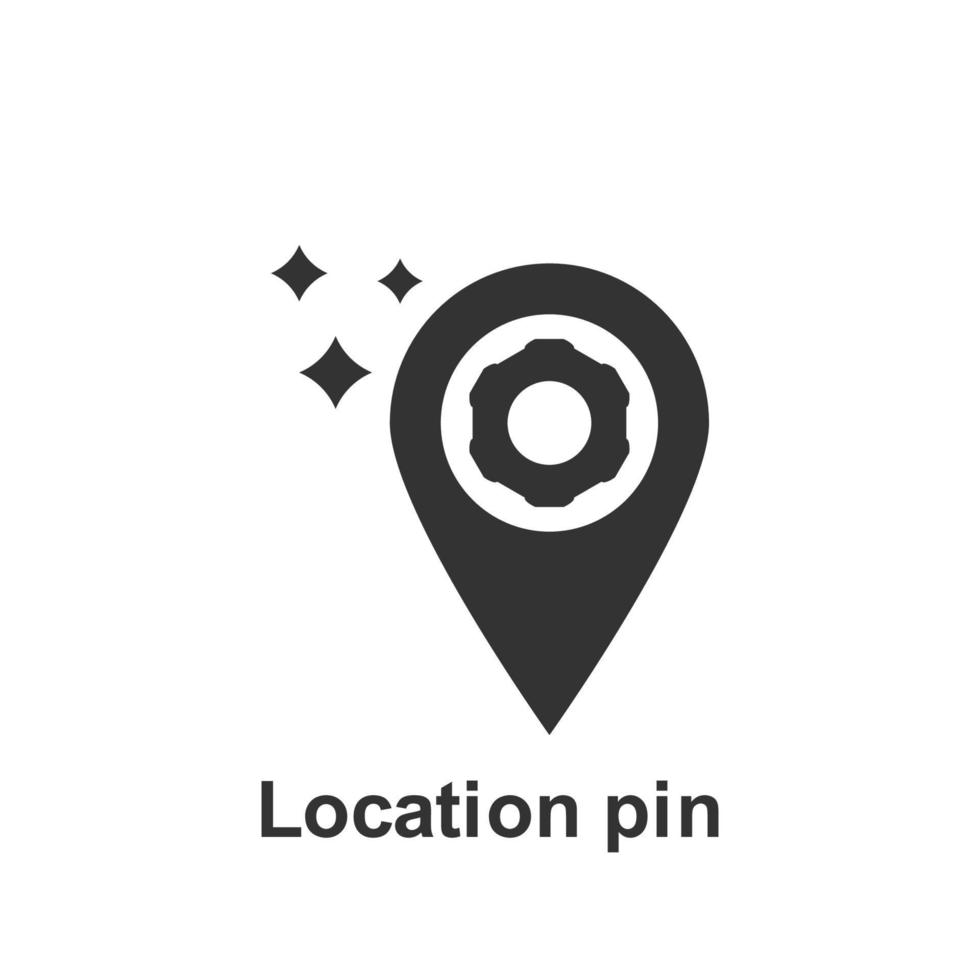 Online marketing, location pin vector icon