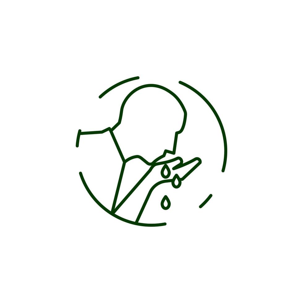 Muslim man prayer salah vector icon