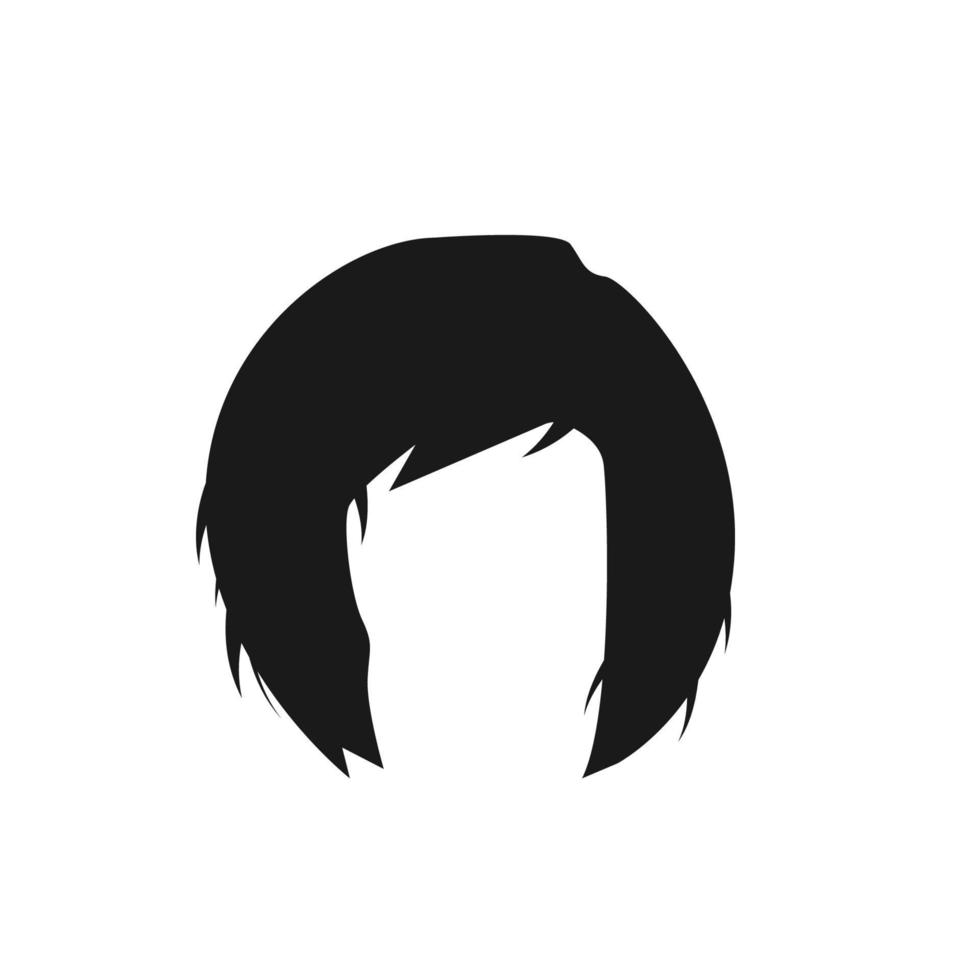 hair, woman, haircut bob vector icon