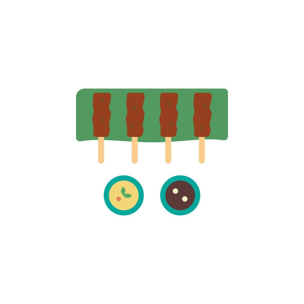 Satay food vector icon