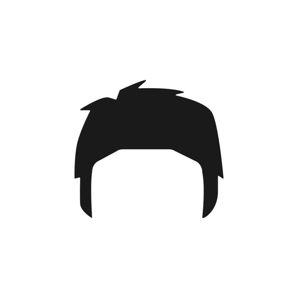 cabello, mujer, Corte de pelo César vector icono