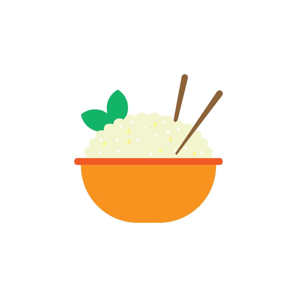 arroz, comida vector icono