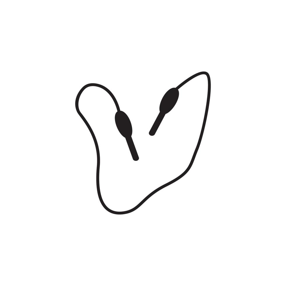 The skipping rope vector icon