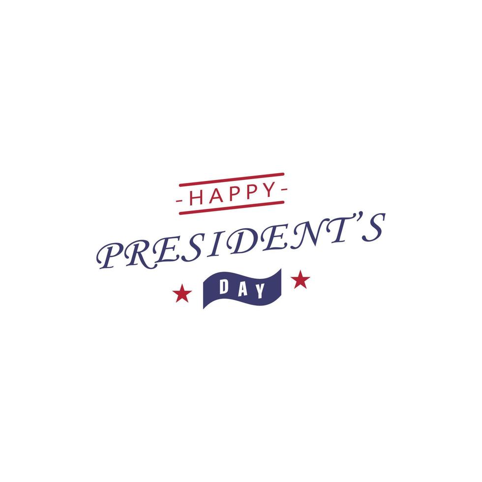 Happy President's day 2 colored vector icon