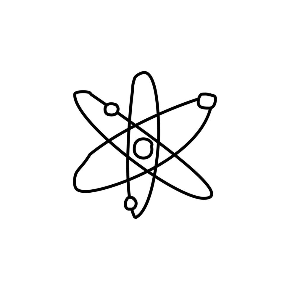 atomic elements sketch vector icon