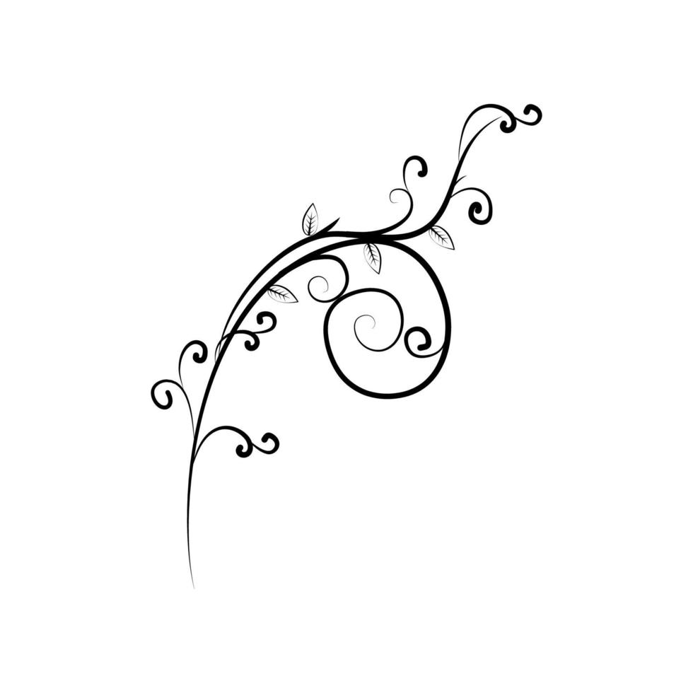 decorative flowers, hand draw vector icon