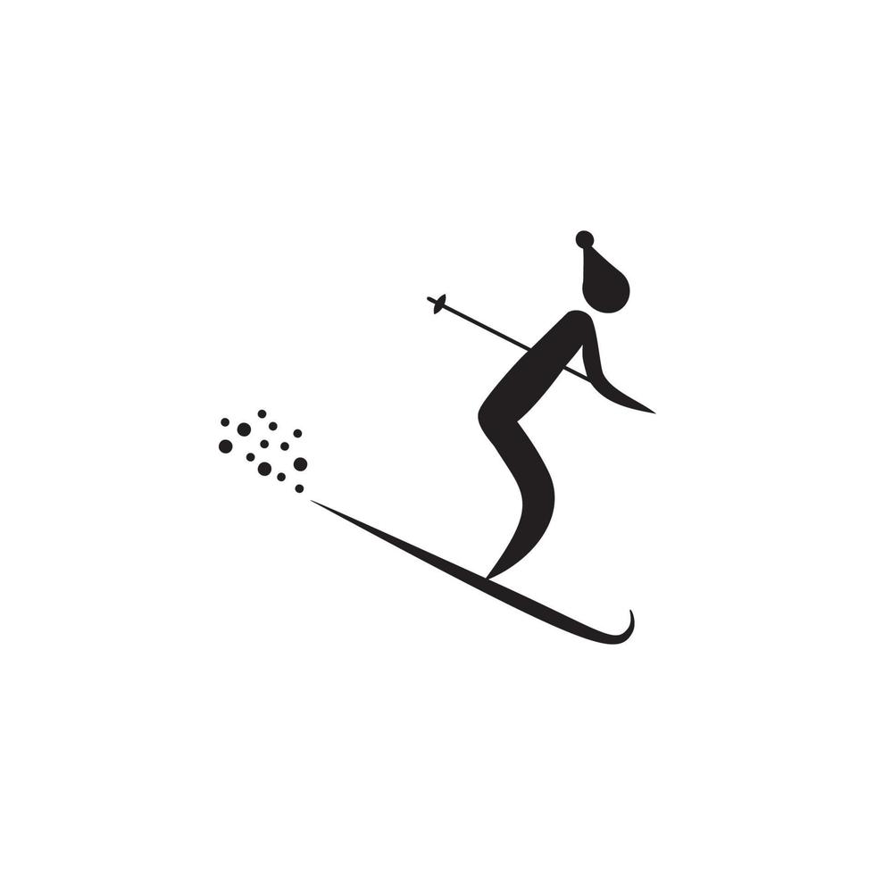 esquiar vector icono