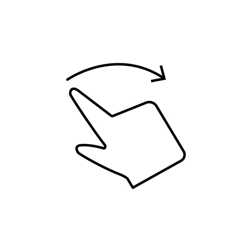 Touch, finger, drag, hand, screen vector icon