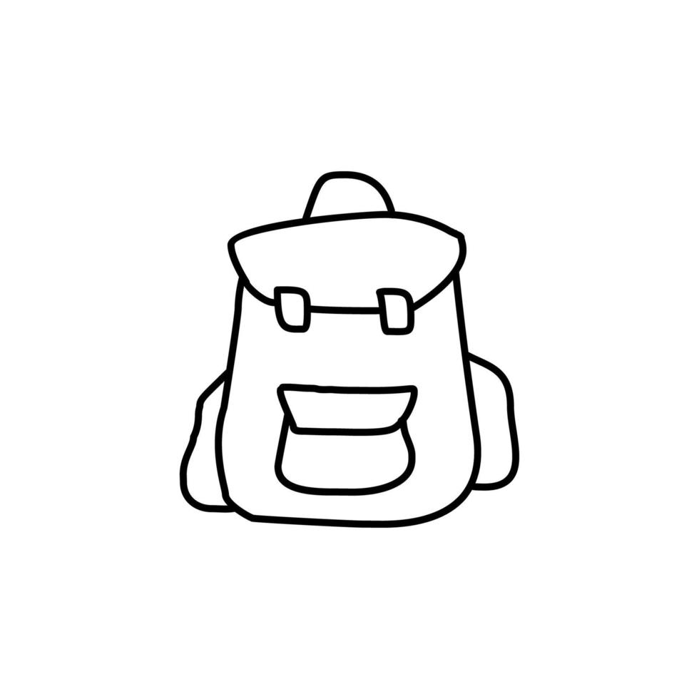 mochila bosquejo vector icono