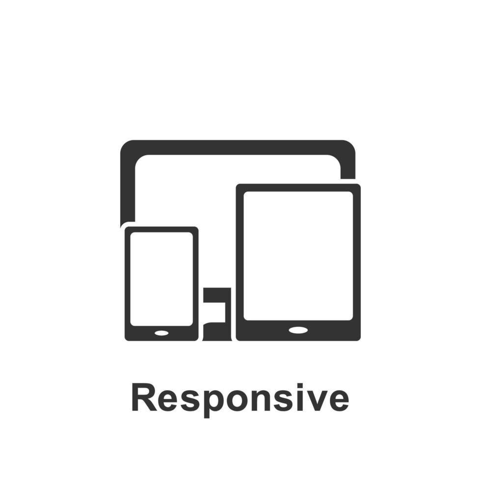 Online marketing, responsive vector icon