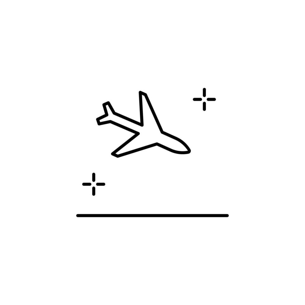 Landing, airplane, airport vector icon