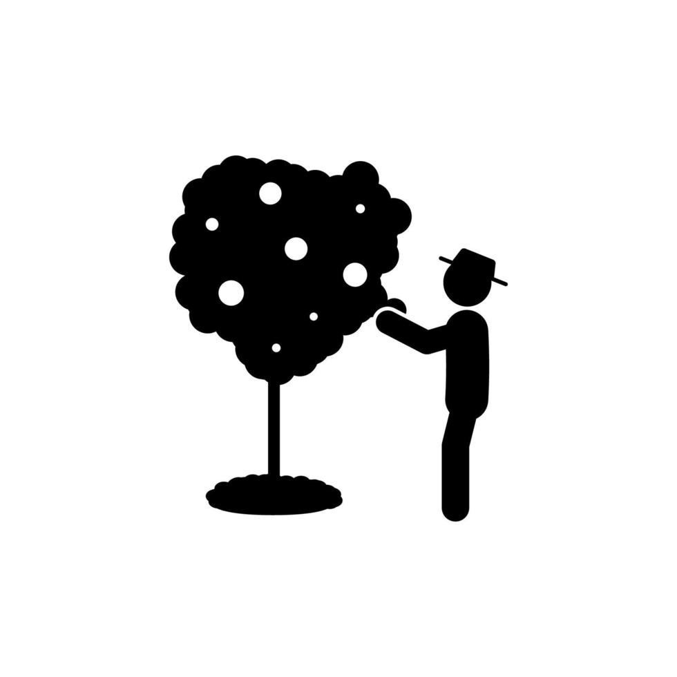 man picking vector icon