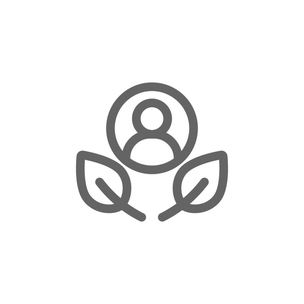 Leaf human vector icon