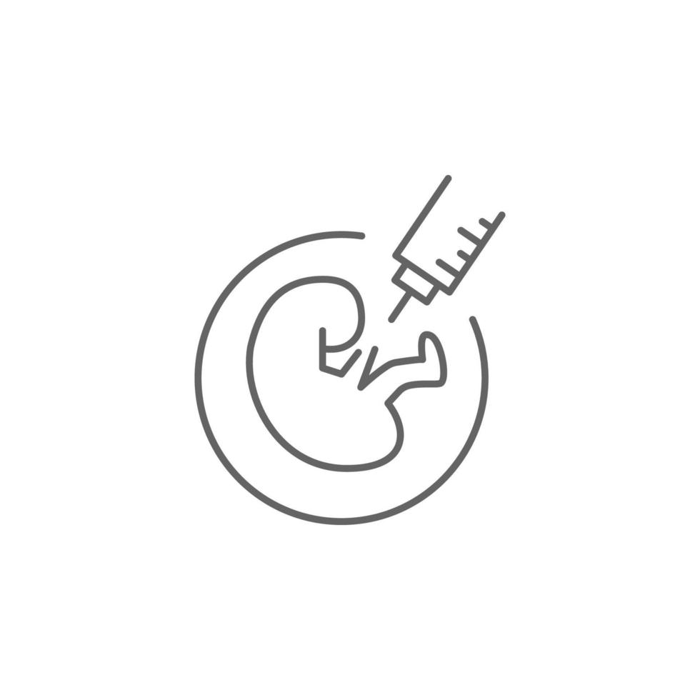 Artificial insemination, baby vector icon