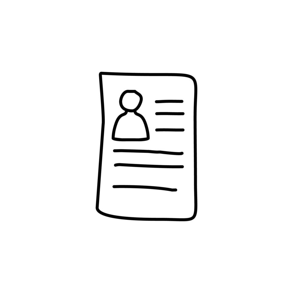 student's questionnaire sketch vector icon