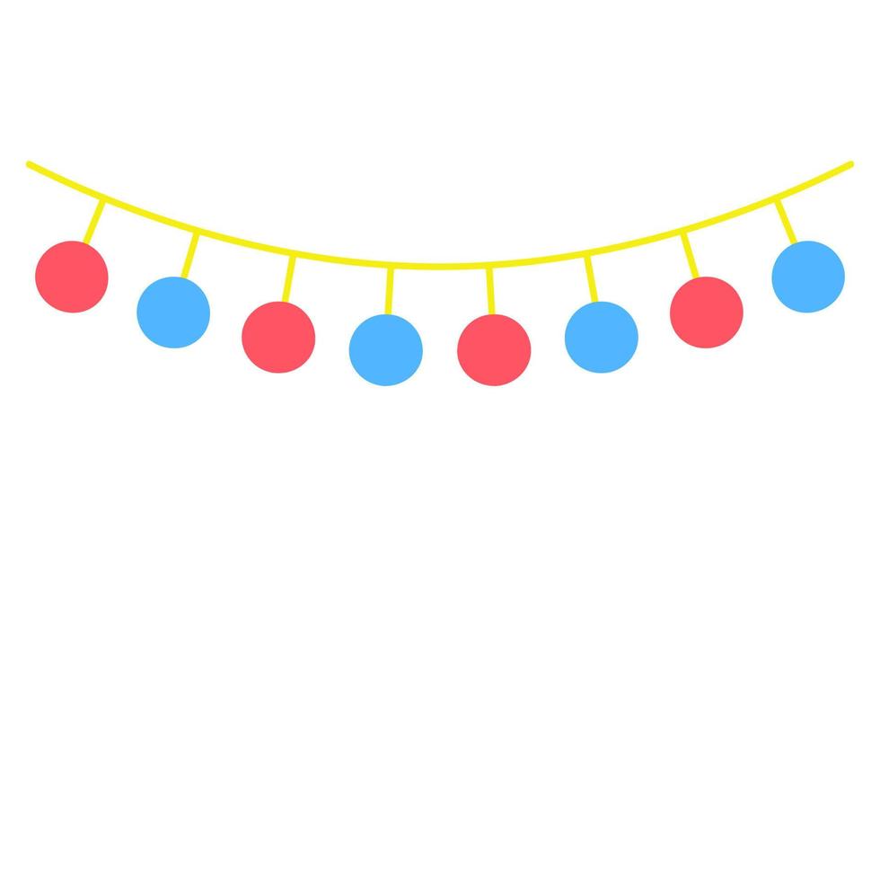 garlands, party flags colored vector icon