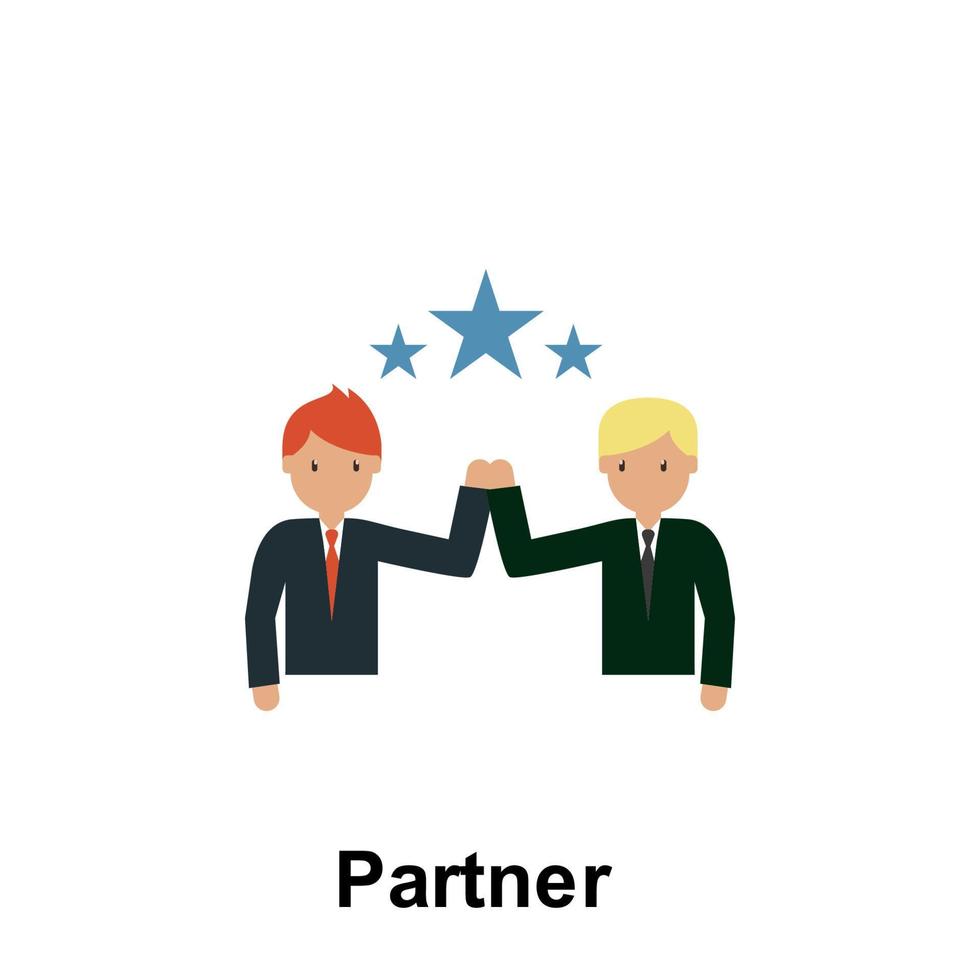 Partner color vector icon