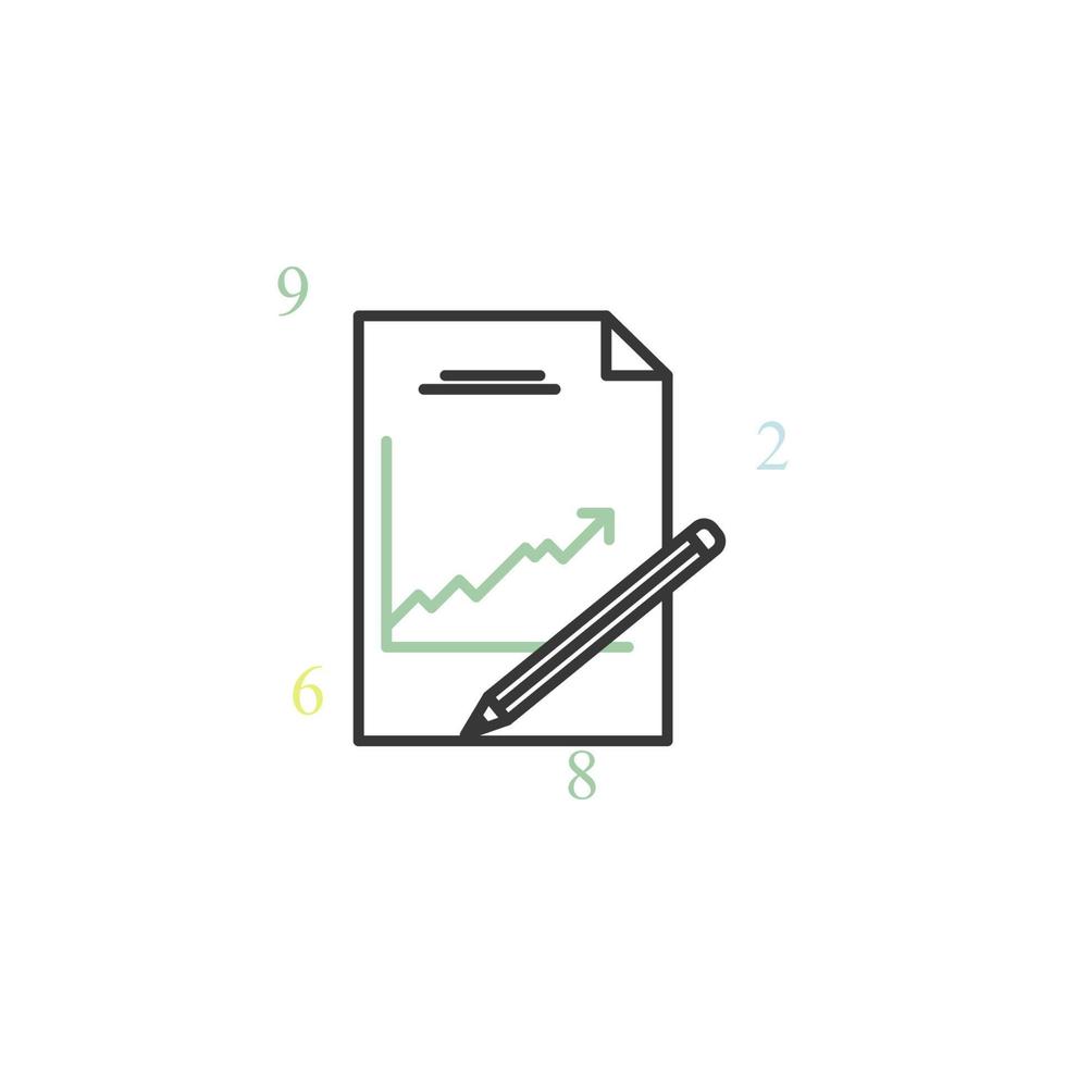 Document colored vector icon