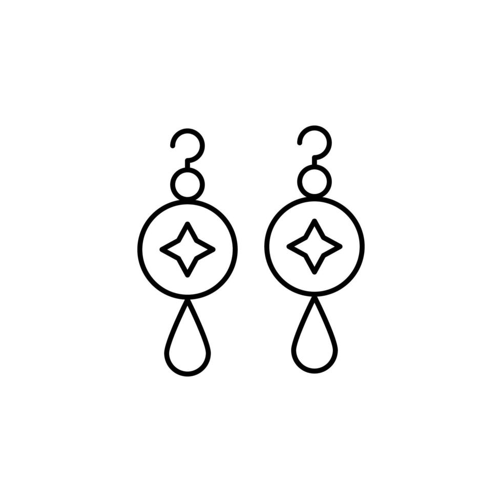 earrings vector icon