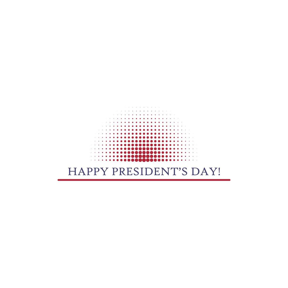 Happy President's day 2 colored vector icon