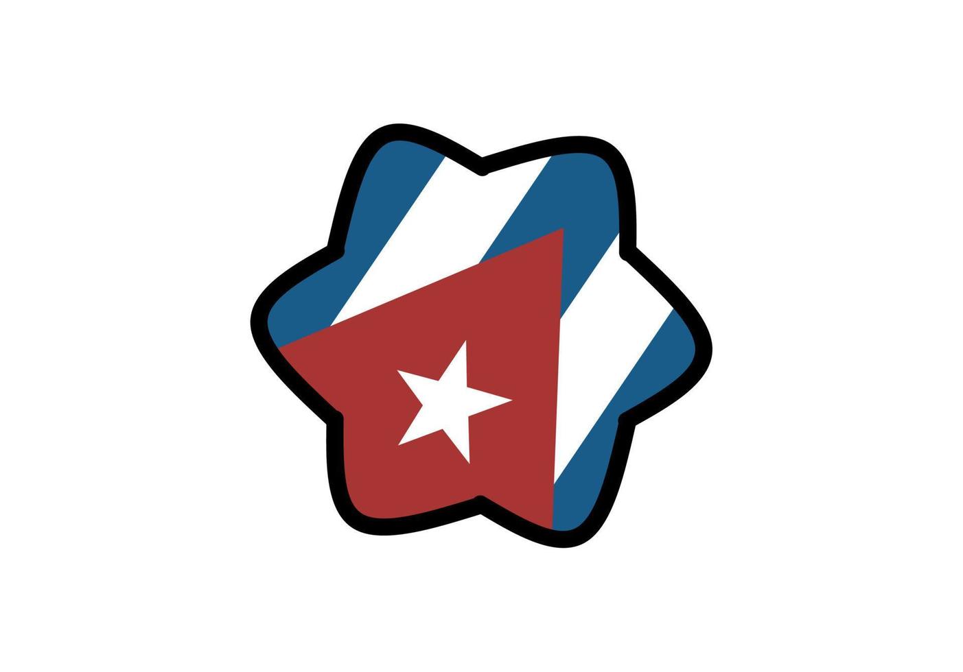 Cuba bandera icono, ilustración de nacional bandera diseño con elegancia concepto vector