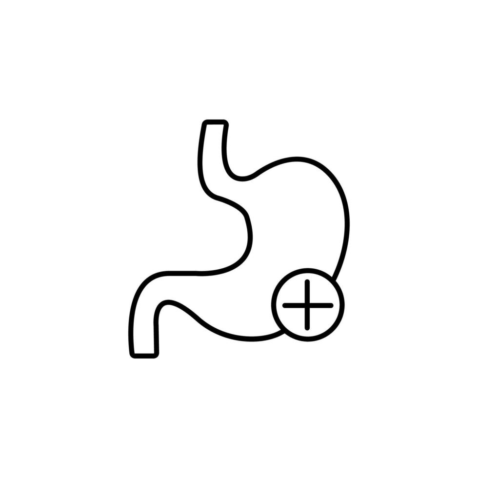 stomach probiotic concept line vector icon