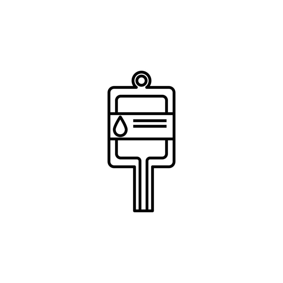 Blood bag vector icon