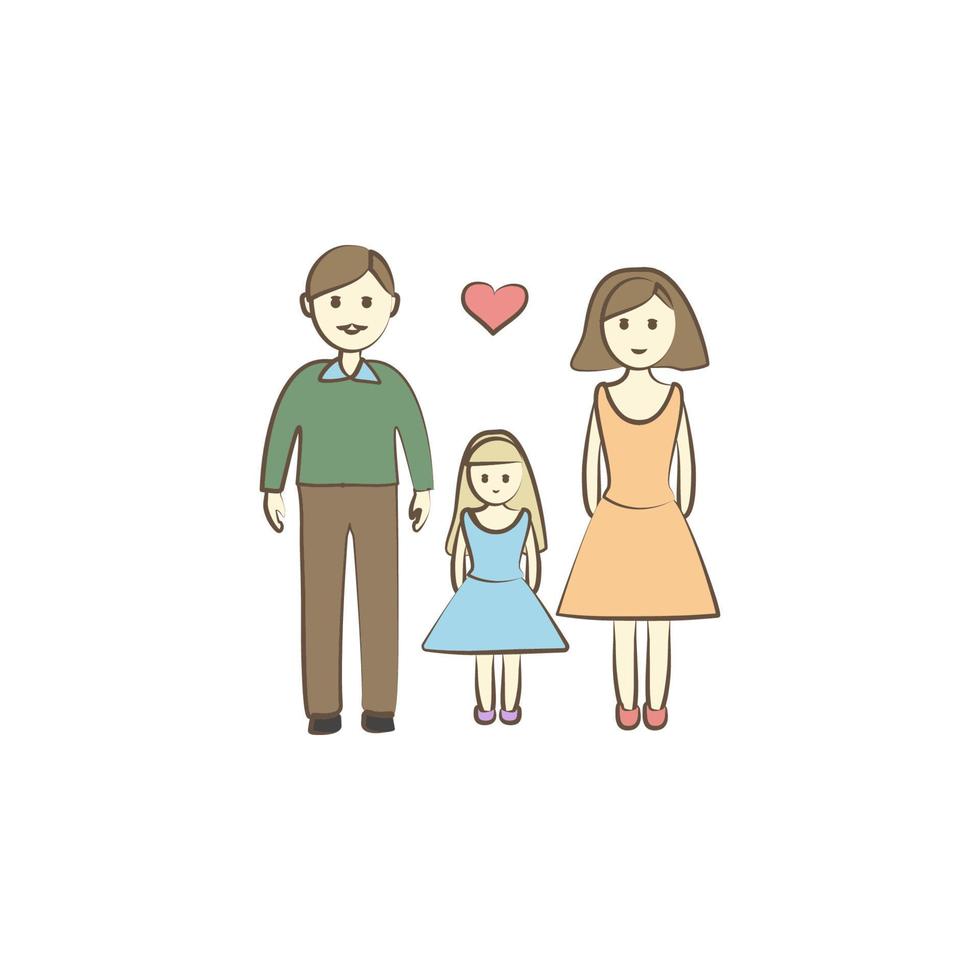 icono de vector de familia