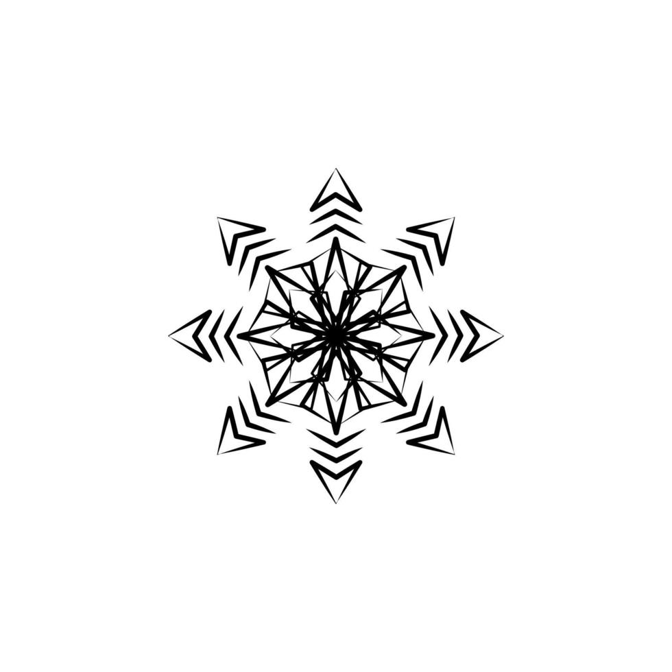 icono de vector de copo de nieve