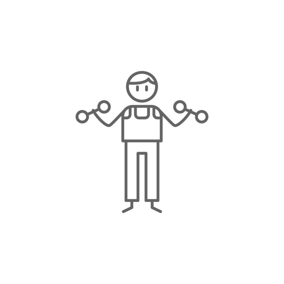 Gym, physiotherapy, dumbbell vector icon