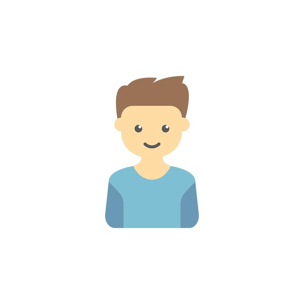 avatar of boy colored vector icon