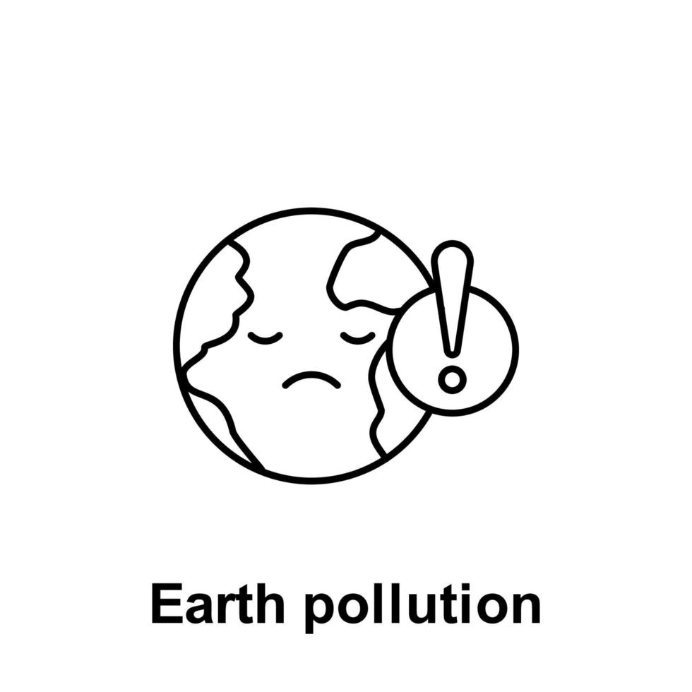 Earth pollution vector icon