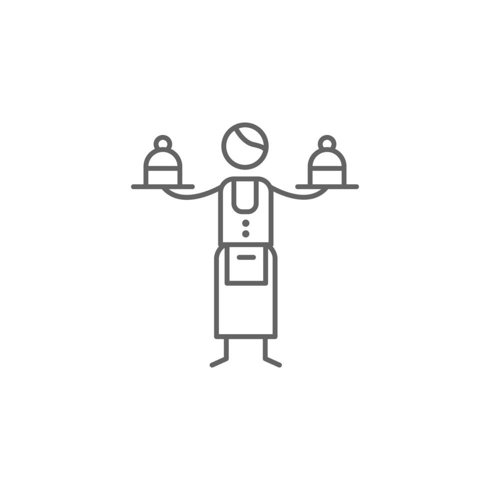 Waiter, restaurant vector icon