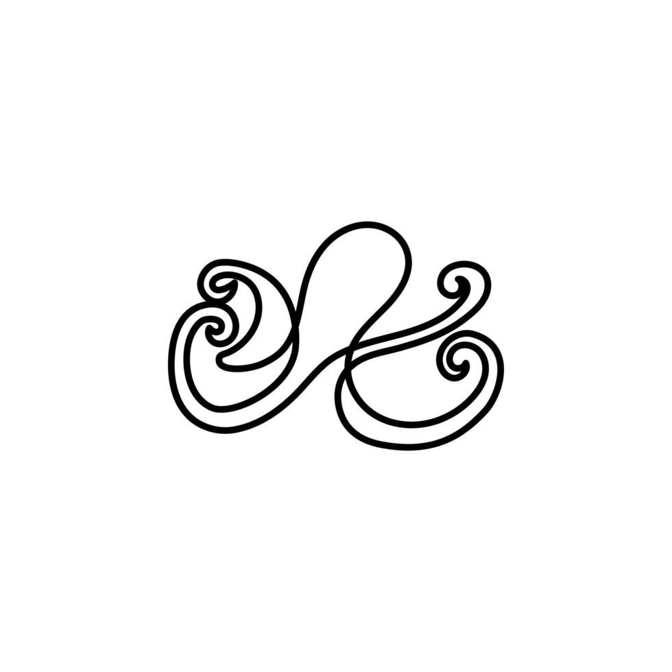 Octopus one line vector icon