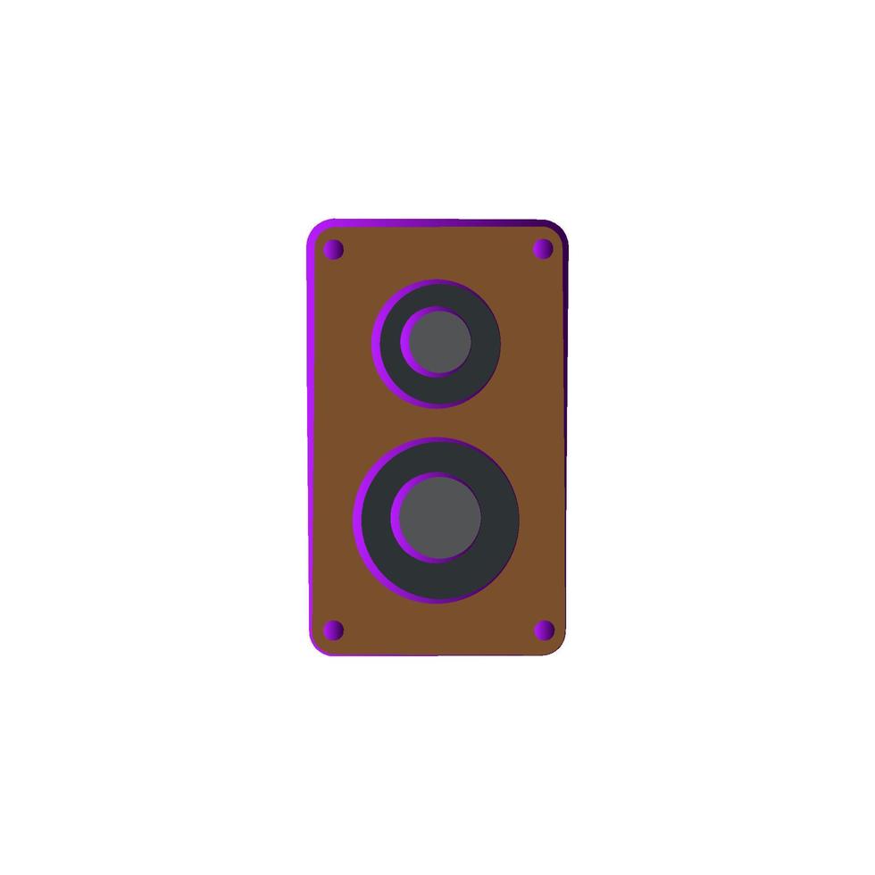 acoustic system colored vector icon