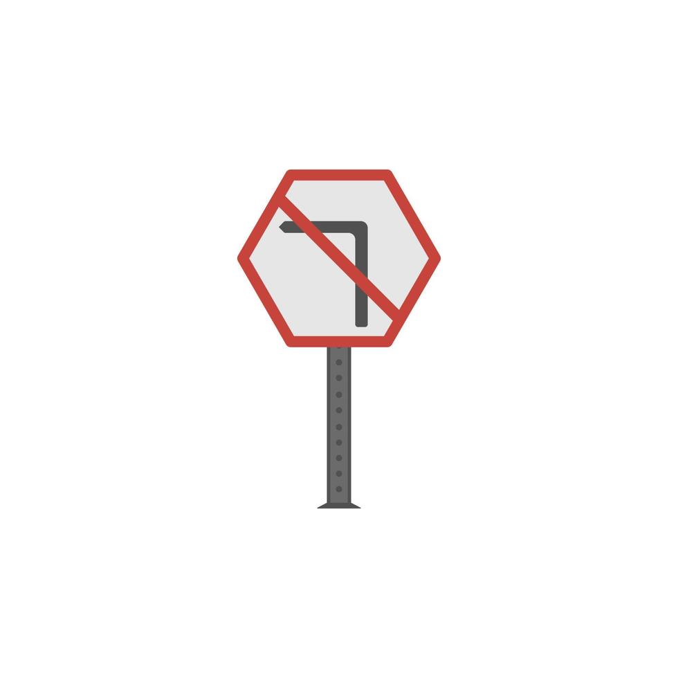 No left colored vector icon