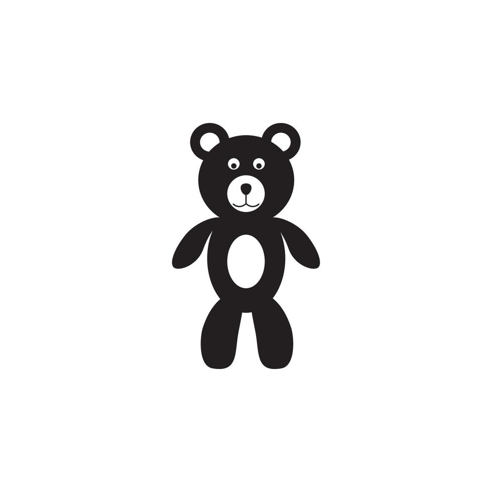Teddy bear plush toy vector icon
