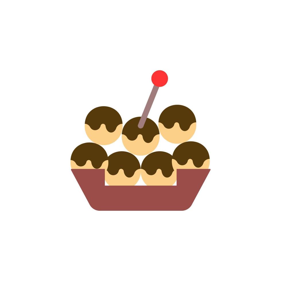 Takoyaki vector icon