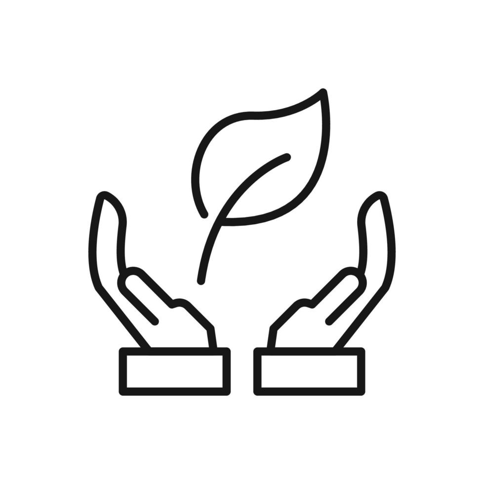 Editable Icon of Save Plant, Vector illustration isolated on white background. using for Presentation, website or mobile app