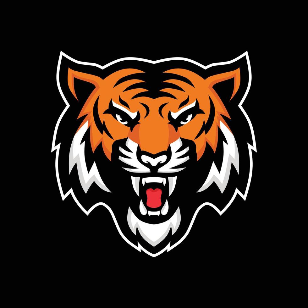 tiger mascot logo sport design vector
