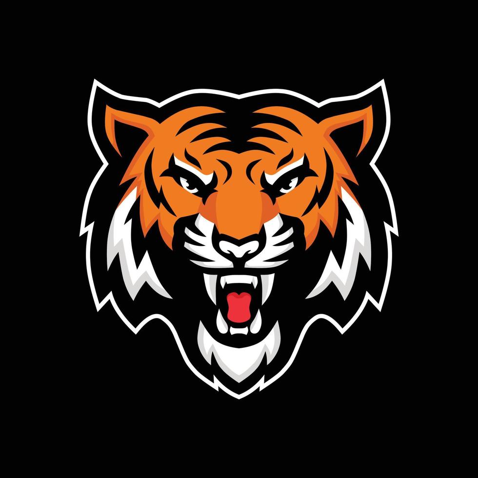 tiger mascot logo sport design vector