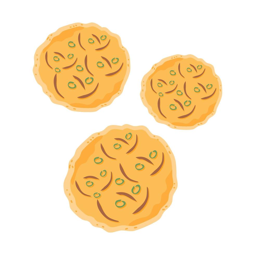 Bakwan sayur or Bakwan Goreng or bala-bala or ote-ote is vegetebles fritter vector