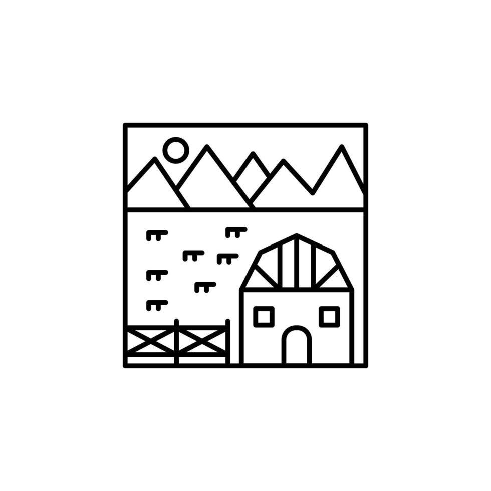 cattle outline vector icon