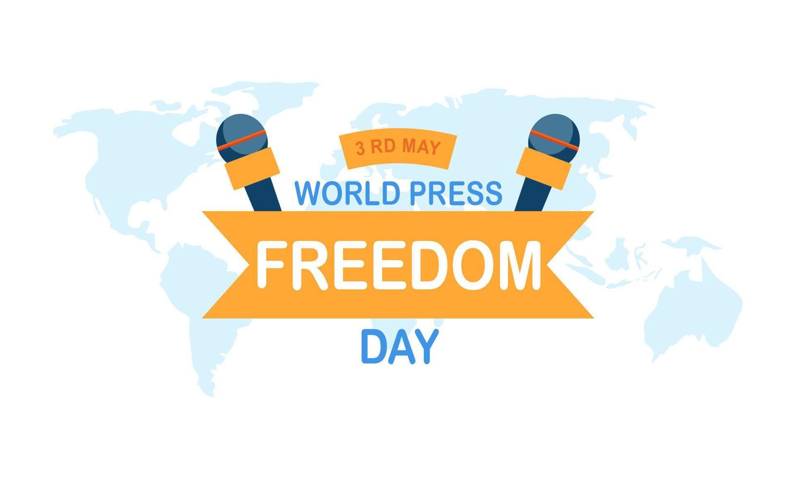 Flat design world press freedom day illustration vector