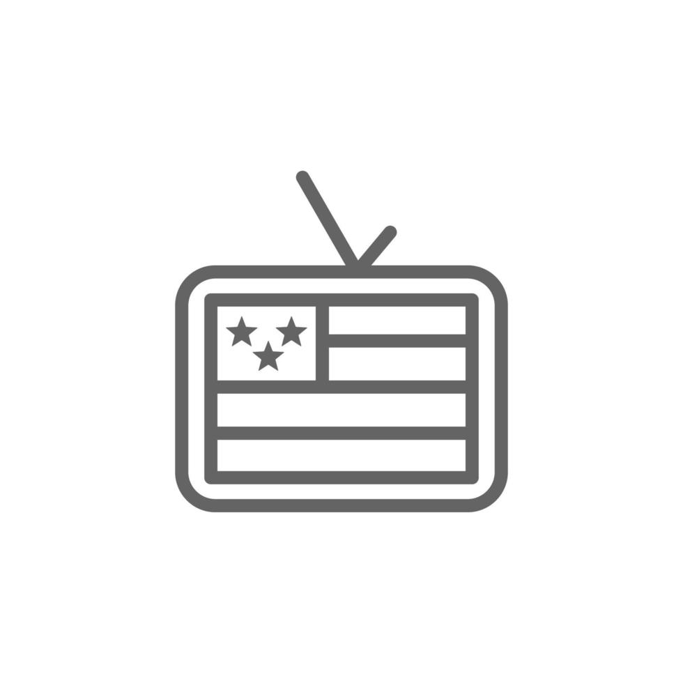 Television, USA vector icon